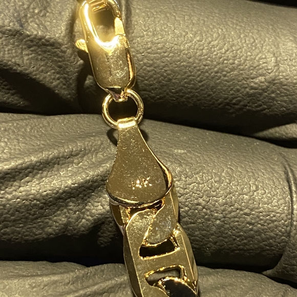 NEW 14k Gold Mariner Link Chain Necklace 30" - Picture 3 of 3